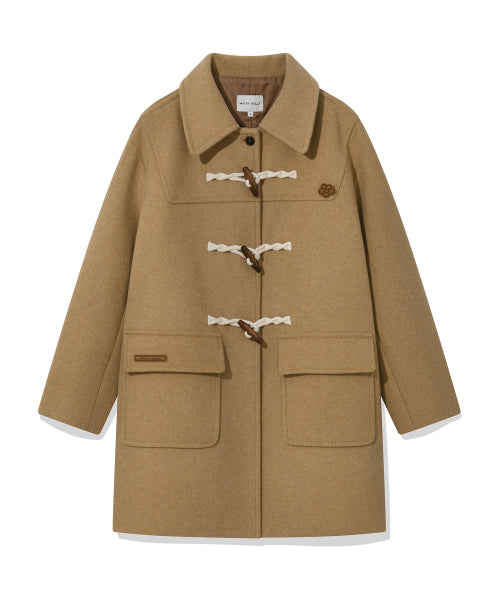 Women's Wool Duffel Midi Coat Camel