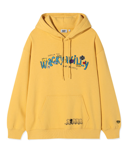 Embroidered logo hooded yellow