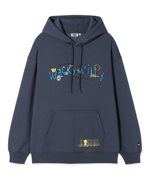Embroidered logo hood navy