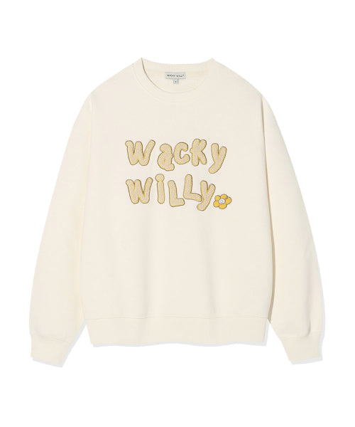 Women's boucle sweatshirt cream