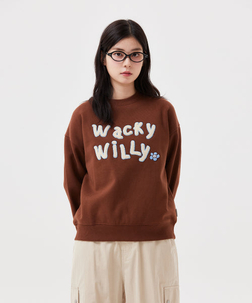 Women's boucle sweatshirt brown