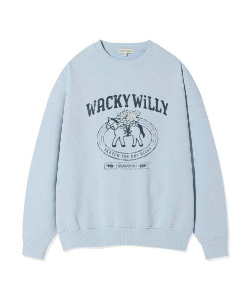 Women's typo graphic sweatshirt blue