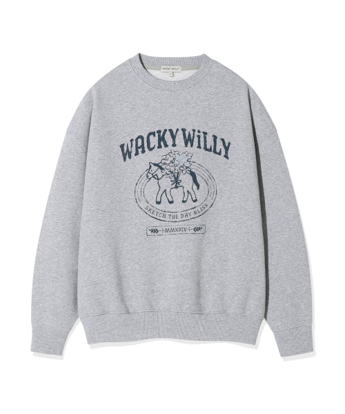 Women's typo graphic sweatshirt gray