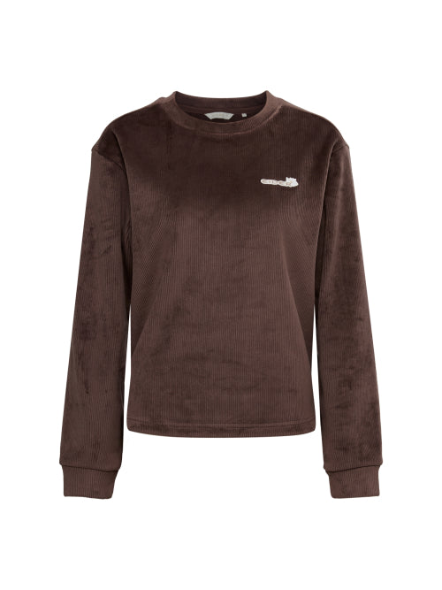VELOUR (Beloa) Women's Long-Sleeved MTM T-shirt_Brown