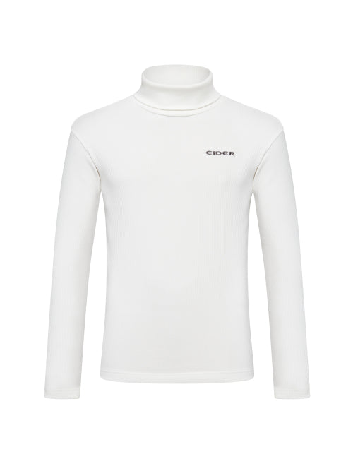 LAYER 7 (Layer 7) Men's long-sleeved turtleneck T-shirt_Off White