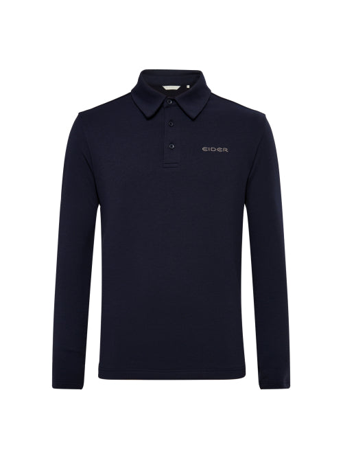 SORONA WARM Men's Long-Sleeved Polo T-shirt_Dark Navy