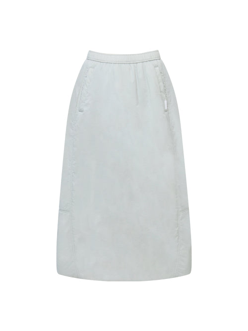 SHIRRING (Shirring) Women's Padded Skirt_Snow gray