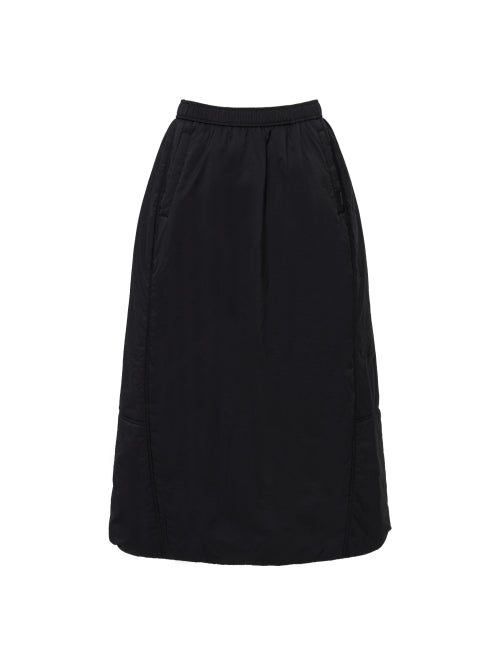 SHIRRING (Shirring) Women's Padded Skirt_Black