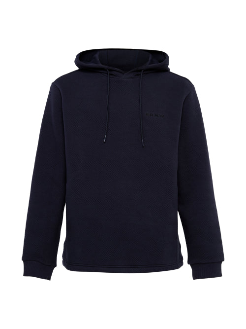AIR POCKET (Air Pocket) Men's Long-Sleeved Hooded T-Shirt_Dark Navy