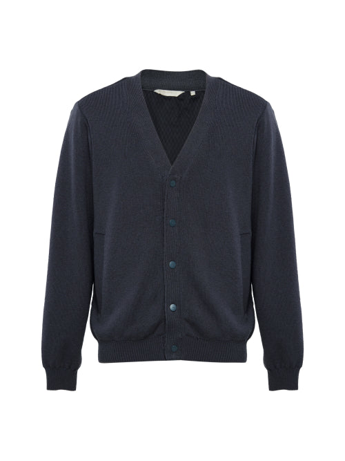 LAYER 7 (Layer 7) Men's Sweater Cardigan_SMOKEY BLUE