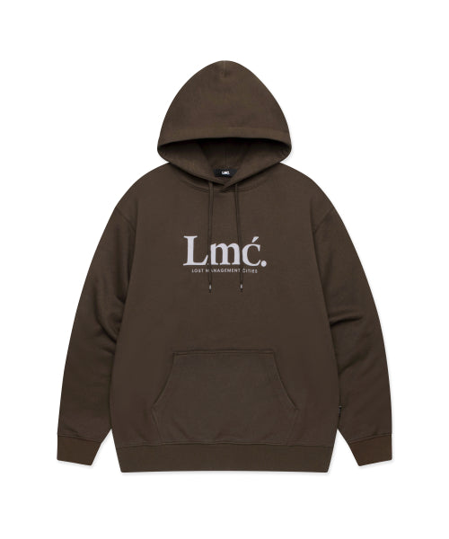 SERIF LOGO HOODIE brown