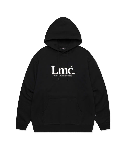 SERIF LOGO HOODIE black