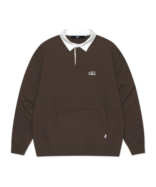 OVAL COLLAR SWEATSHIRT brown