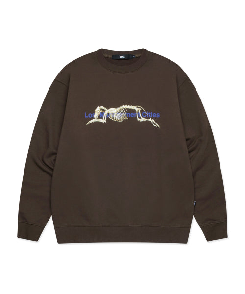 SKELETON DOG SWEATSHIRT brown