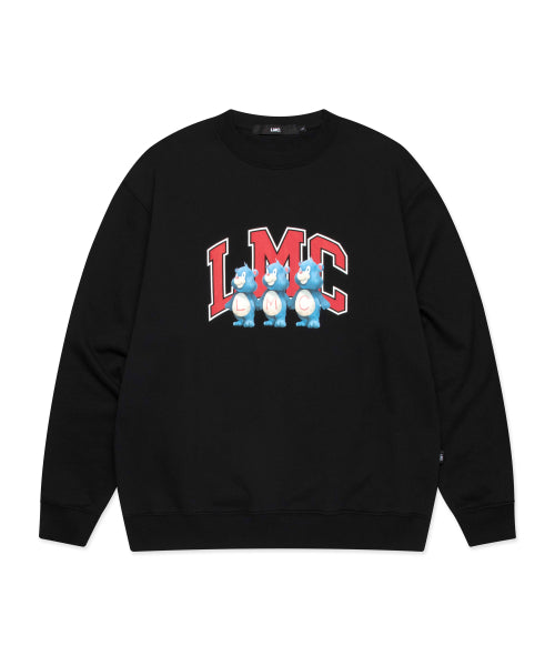 THREE BEARS ARCH LOGO SWEATSHIRT black