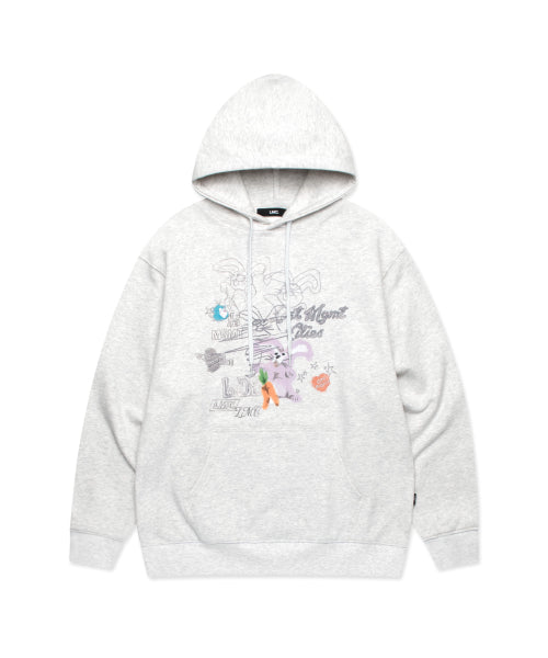 DOODLE DRAWING HOODIE light heather gray