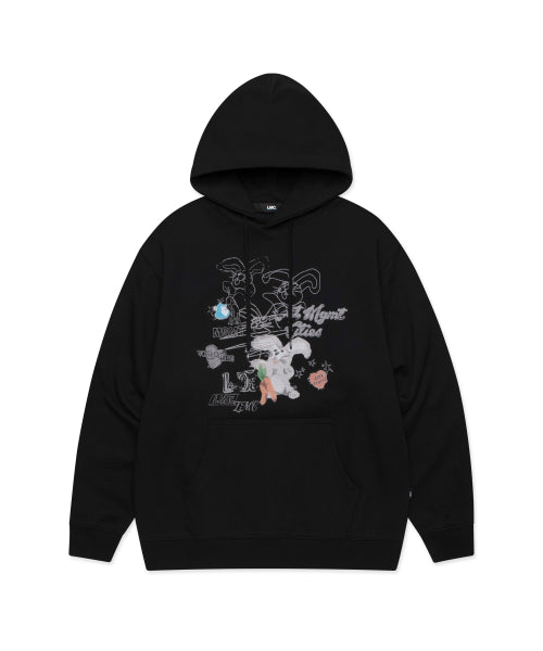 DOODLE DRAWING HOODIE black
