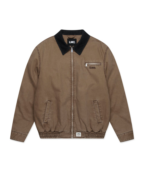 CONTRAST STITCH WORK JAKCET beige
