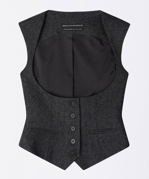Classic Wool Vest Gray