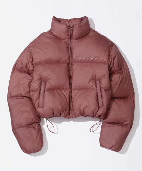 Matte Cropped Puffer Down Plum Red