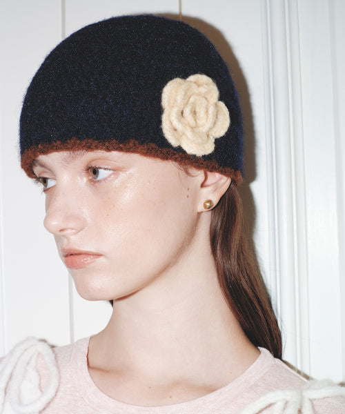 HANDMADE FLOWER CROCHET HAT - 6 colors
