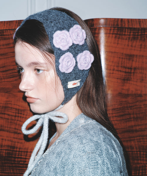 HANDMADE FLOWER CROCHET EARMUFF - 6 colors