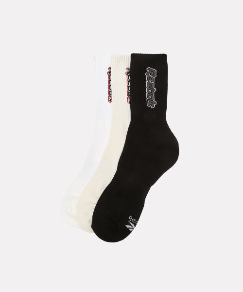 2000S 로고 삭스 3PACK - 화이트:아이보리:블랙