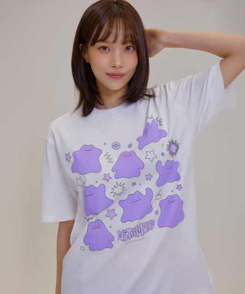 [Pocket Mon] Metamong Short-Sleeved T-shirt (WHITE)_ SPRLF49U12