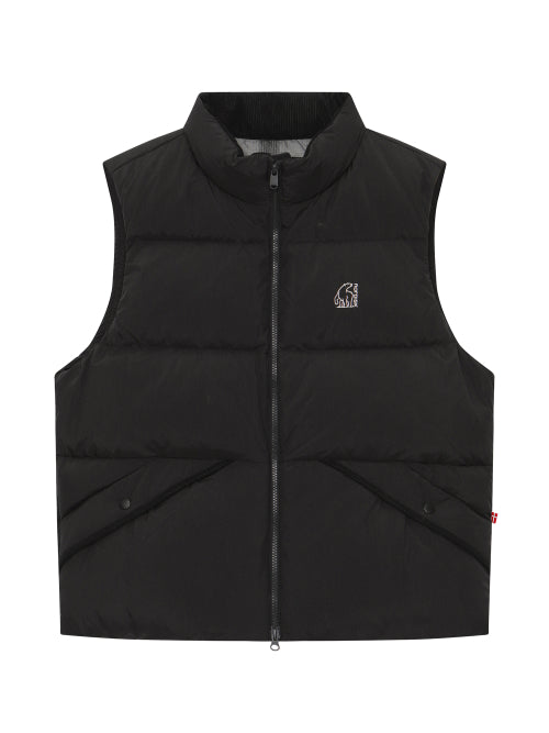 Crystal-like Puffer Vest - U_Black