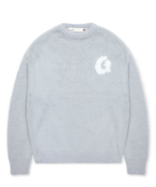 GNT066 Raffin Hair Ornament Pullover Knit (GRAY)
