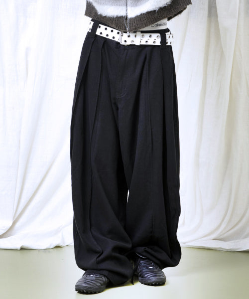 GP150 Split Wide Slacks (BLACK)