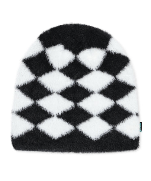 GC076 DIA Checker Hair Ornament Knitwear Vinny (BLACK)