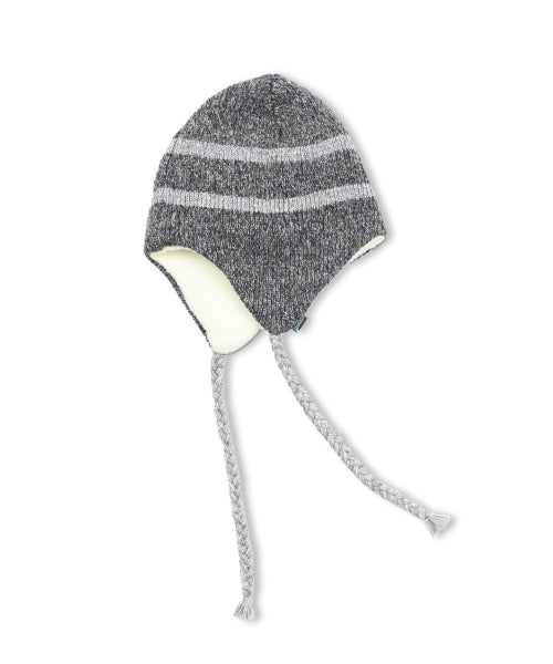 GC069 Stripe Earflap Vinny (CHARCOAL GRAY)