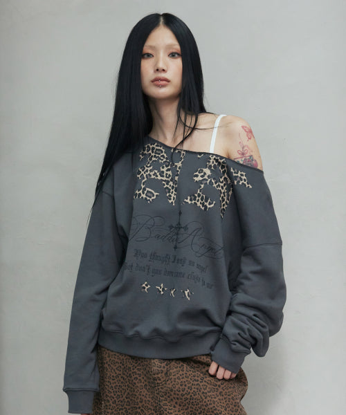 NN OFF-SHOULDER SWEATSHIRT_CHARCOAL