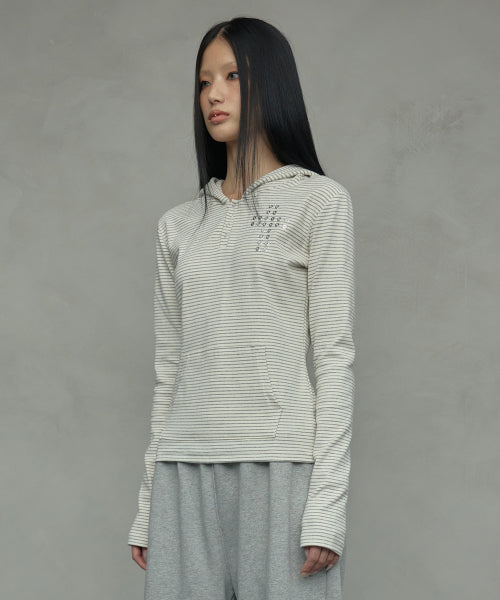 CROSS STRIPE HENLEY HOODIE_IVORY