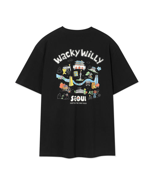 Seoul Graphic Short-sleeved Shirt Black