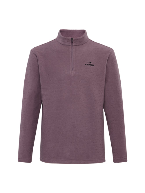 JACQUARD W (Jacquard W) Men's modified tissue zip-up T-shirt_COPPER BROWN