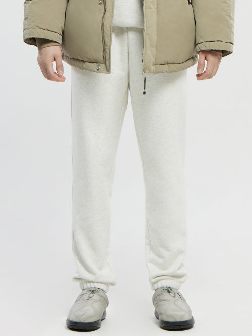 Small Polar Bear Napping Sweat Jogging Pants - U_OATMEAL MELANCE