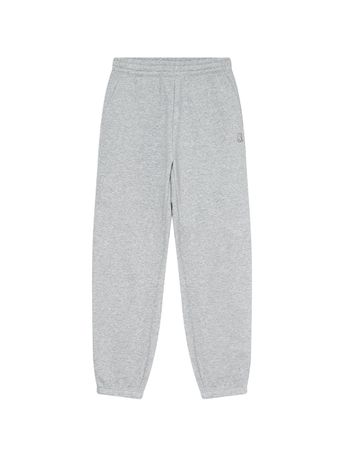 Small polar bear napping training jogger pants - U_Melange GREY