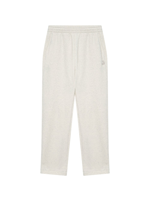 Small Polar Bear Napping Sweat Straight Pants - U_OATMEAL MELANCE