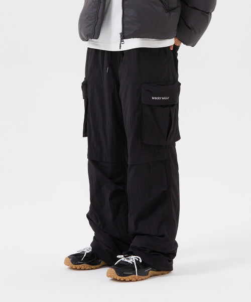 Winter Parasuit Cargo Pants Black