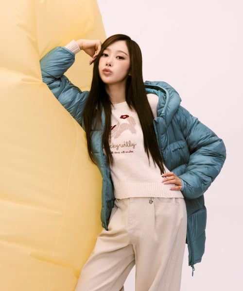 Light Lipstop Padded Jumper Mint