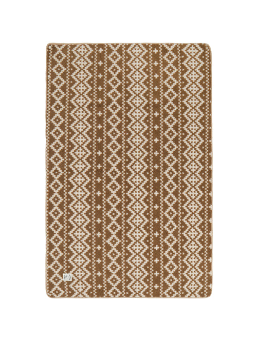 Fleece reversible blanket_ORANGE BROWN