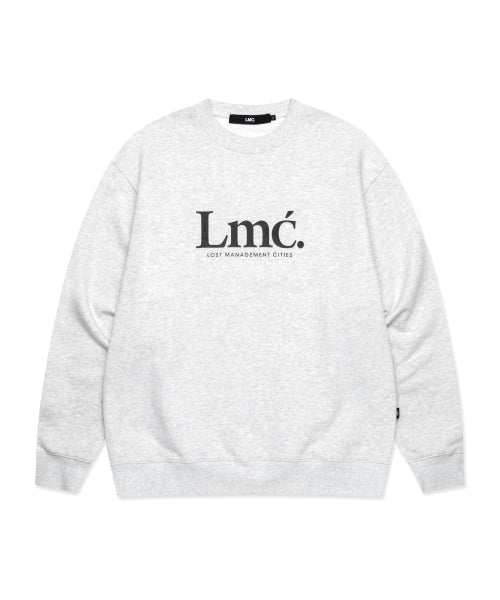 SERIF LOGO SWEATSHIRT light heather gray