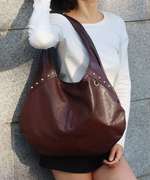 Coffee Bag Leather Red Brown