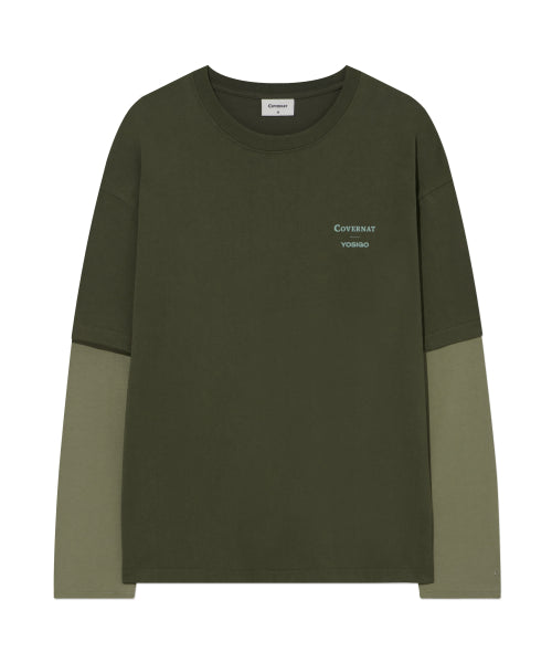 [YOSIGO] ON THE ROUTE LAYERED LONG SLEEVE