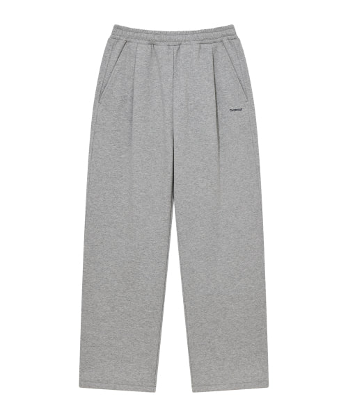 SEMI-WIDE SMALL LOGO BRUSHED SWEATPANTS