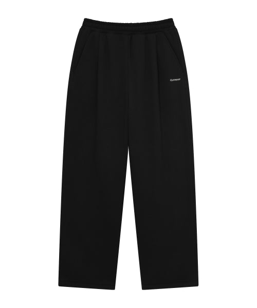 SEMI-WIDE SMALL LOGO BRUSHED SWEATPANTS