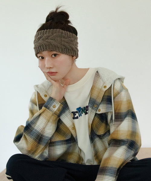 HOODED CHECK SHIRT