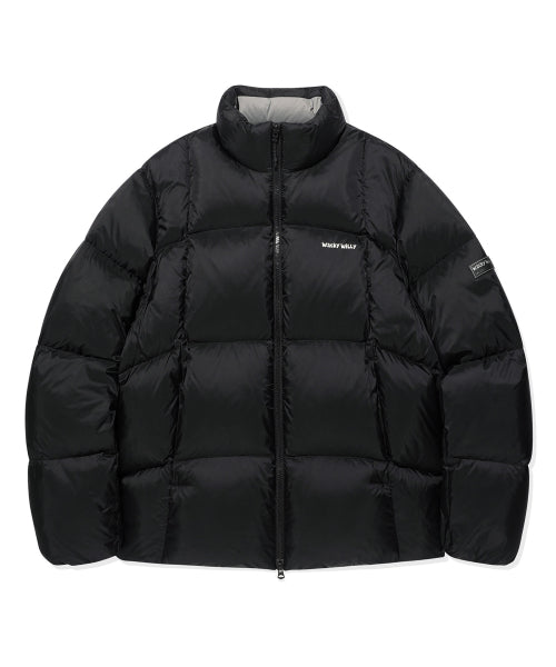 Lip-stop quilting down short puffer black